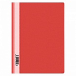 Папка-скоросшиватель OfficeSpace (А4, до 100л., пластик) красная с прозр. верхом (Fms16-4_11690)
