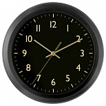 Часы настенные аналоговые Troyka 23230239, круглые, 25x25x3,5 черная рамка (23230239)