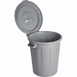 Контейнер для мусора 90л Idea, пластик серый, 550x650x640мм (М 2394)