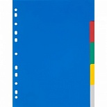 Разделитель листов пластиковый Attache Selection (А4, на 5л., цветовой, ярлычки)