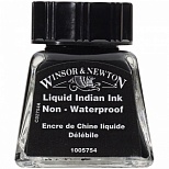 Тушь Winsor&Newton для рисования, черный, водорастворимая, стекл. флакон 14мл (1005754)