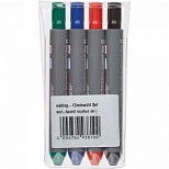 Набор маркеров для досок Edding Retract-12 (круглый наконечник, 1.5-3мм, 4 цвета) 4шт. (Е-12)