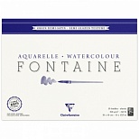 Альбом для акварели 300x400мм, 25л Clairefontaine "Fontaine Demi-satin" (300 г/кв.м, горяч. пресс., полу-сатин) (96407C)