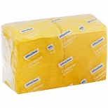Салфетки бумажные 24x24см, 1-слойные OfficeClean Professional, желтые, 400шт. (290888)