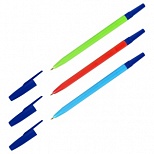 Ручка шариковая Стамм "049" (0.7мм, синий цвет чернил, неоновый микс) 50шт. (РШ-30352)