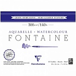 Альбом для акварели 180x240мм, 25л Clairefontaine "Fontaine Demi-satin" (300 г/кв.м, горяч. пресс., полу-сатин) (96405C)