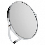 Зеркало косметическое настольное Brabix, круглое, d=17см, двустороннее, с увеличением, нерж.рамка, 12шт.