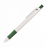 Ручка для логотипа автоматическая inФОРМАТ Ванда (0.7мм, синий цвет чернил, бело-зеленый корпус) 1шт.