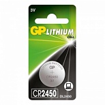 Батарейка GP Lithium CR2450 (3 В) литиевая (блистер, 1шт.) (CR2450-BC1)