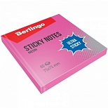 Стикеры (самоклеящийся блок) Berlingo Ultra Sticky, 75x75мм, розовый неон, 80 листов (LSn_39203)