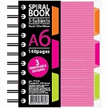 Бизнес-тетрадь А6 Attache Selection Spiral Book, 140 листов, клетка, на спирали, розовая (125x146мм)