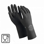 Перчатки защитные латексные Manipula Specialist КЩС-1, черные (размер 7, S), 1 пара (L-U-03/CG-942)
