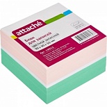 Блок-кубик для записей Attache, 90x90x50мм, цветной (3 цвета)