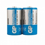 Батарейка GP PowerPlus D (R20) (1.5 В) солевая (эконом, 2шт.) (GP 13CEBRA-2S2)