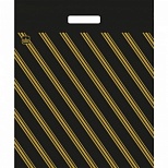 Пакет с вырубной ручкой Тико ПВД "Золотая полоса", 400х470мм, 55мкм, черно-желтый, 50шт., 10 уп.
