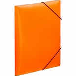 Папка на резинках пластиковая Attache Neon (А4, 20мм, до 150 листов) оранжевая