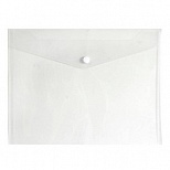Папка-конверт на кнопке inФОРМАТ (А5, 180мкм, пластик) прозрачная