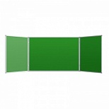 Доска меловая/магнитно-маркерная трехсекционная Attache (100x300см, алюминиевая рамка) зеленая
