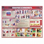 Стенд информационный настенный "Пожарная безопасность" (910х700мм, пластик)