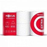 Бумага туалетная для диспенсера 2-слойная Focus Extra, белая, 48м, 6 рул/уп (5042265)