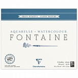 Альбом для акварели 240x300мм, 15л Clairefontaine "Fontaine Grain Nuageux" (300 г/кв.м, холод. пресс., облачная текстура) (96421C)