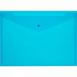 Папка-конверт на кнопке Attache (А4, 120мкм, до 100л., пластик) синяя, 10шт., 10 уп.