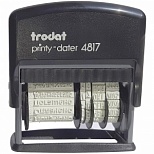 Датер автоматический ленточный Trodat 4820 (22х4мм, 1 строка, синий, месяц буквенный) (73930)