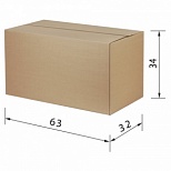 Короб картонный 630x320x340мм, картон бурый Т-24 профиль В, 1шт. (440137)