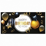 Конверт для денег Золотая Сказка "Happy Birthday To You!", 166х82мм, шары, выборочный лак, 30шт. (113751)