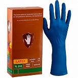 Перчатки одноразовые латексные смотровые S&C High Risk, размер S, синие, 25 пар в упаковке (DL/TL210)