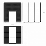 Лоток для бумаг вертикальный/горизонтальный Erich Krause Classic, 3 отделения, черный (8070), 2шт.