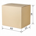 Короб картонный 400x320x340мм, картон бурый Т-23 профиль В, 1шт. (440133)