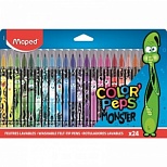Набор фломастеров 24 цвета Maped Color'Peps Monster (линия 0.3-2.1мм) (845401), 12 уп.
