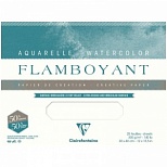 Бумага для акварели Clairefontaine "Flamboyant", 310x410мм, 300 г/кв.м, экстра-торшон, склейка, 20шт. (975065C)