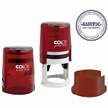 Оснастка для печати Colop Printer R40 (d=40мм, круглая, пластик, с крышечкой) красная