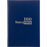 Бухгалтерская книга учета (А4, 160л, клетка, сшивка) обложка бумвинил