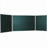 Доска магнитно-меловая трехсекционная BoardSYS (100х170/340см, алюминиевая рамка) зеленая (ТЭ-340М)