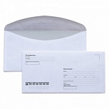 Конверт почтовый E65 KurtStrip (110x220, 80г, декстрин, печать "Куда-Кому") белый, 250шт. (207.50)
