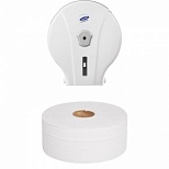 Бумага туалетная для диспенсера 2-слойная Luscan Professional, белая, 170м, 12 рул/уп