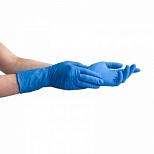 Перчатки одноразовые нитриловые смотровые Benovy, текстурированные, нестерильные, размер XL (9-10), голубые, 50 пар