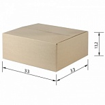 Короб картонный 330x330x132мм, картон бурый Т-23 профиль В (440129), 20шт.