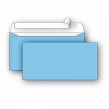 Конверт почтовый E65 Packpost (110x220, 90г, стрип) голубой, 50шт.