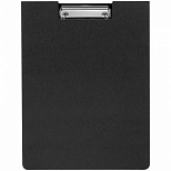 Папка-планшет с крышкой OfficeSpace (А4, пластик, с зажимом) черный (340043)
