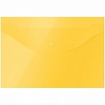 Папка-конверт на кнопке OfficeSpace (А4, 120мкм, пластик) желтая (281217)