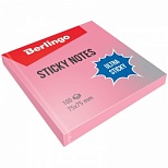 Стикеры (самоклеящийся блок) Berlingo Ultra Sticky, 75x75мм, розовый пастель, 100 листов (LSn_39207)