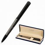Ручка шариковая подарочная Galant Punctum (0.7мм, синий цвет чернил, корпус черный/оружейный металл, детали черные) 1шт. (143521)