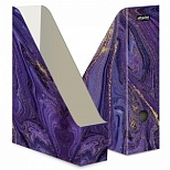 Лоток для бумаг вертикальный Attache Selection Fluid, 75мм, картон, фиолетовый рисунок