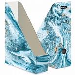 Лоток для бумаг вертикальный Attache Selection Fluid, 75мм, картон, синий рисунок