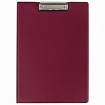 Папка-планшет с крышкой Офисмаг (А4, до 50 листов, картон/пвх) бордовый (225984), 40шт.