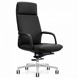 Кресло руководителя Easy Chair 592 TPU, кожзам черный, полированный алюминий